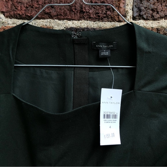 NWT LOFT lined workwear dress (green) (size 4) - Picture 2 of 9